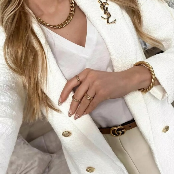 Zara white texture weave blazer - Picture 6 of 11